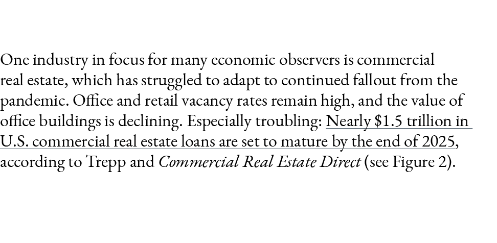  One industry in focus for many economic observers is commercial real estate, which has struggled to adapt to continu...